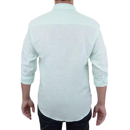 Imagem de Camisa Masculina Ogochi ML Bata Verde Claro - 0015