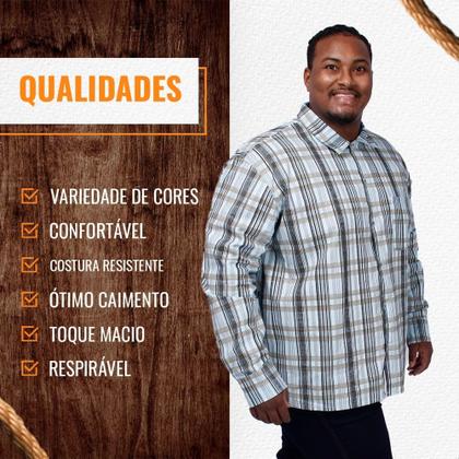 Imagem de Camisa Masculina Tradicional Rodeio Xadrez Plus Size