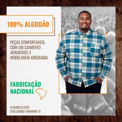 Imagem de Camisa Masculina Tradicional Rodeio Xadrez Plus Size