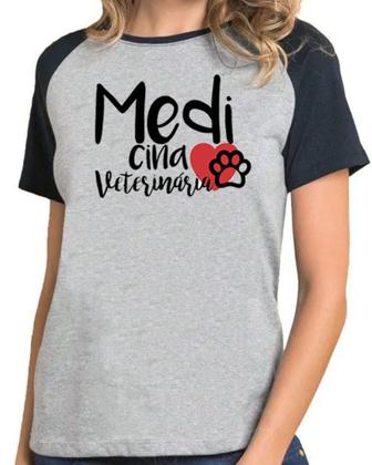 Imagem de Camisa medicina veterinária curso faculdade love profissão