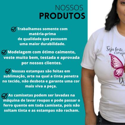 Imagem de Camisa Outubro Rosa Laço Babylook Plus Se Cuide Toque Câncer Campanha Prevenção mulher plus size