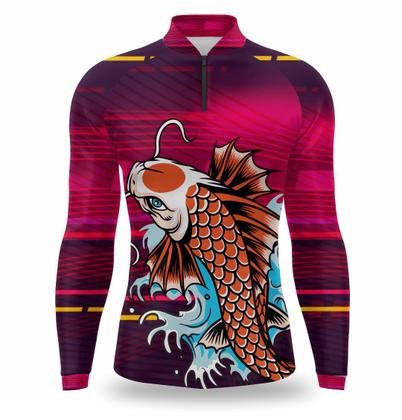 Imagem de Camisa pesca proteção solar uv fator 50 em varias estampas Camiseta de pescaria camuflada e de peixe