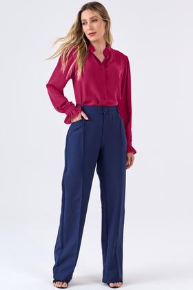 Imagem de Camisa PKS Manga Longa Botão Strass Punho Magenta