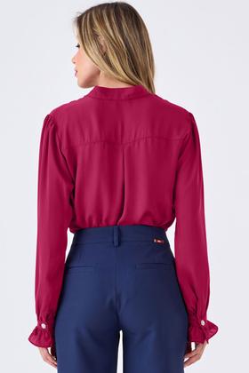 Imagem de Camisa PKS Manga Longa Botão Strass Punho Magenta