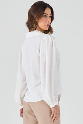 Imagem de Camisa PKS Manga Longa Poá Off White