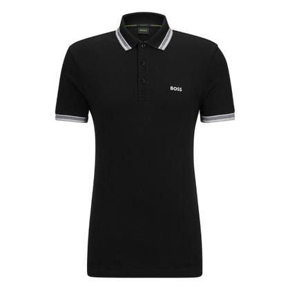 Imagem de Camisa polo BOSS Green Paddy Masculina preta tamanho XL