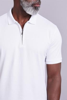 Imagem de Camisa Polo com Zíper Básica Malha Premium Comfort