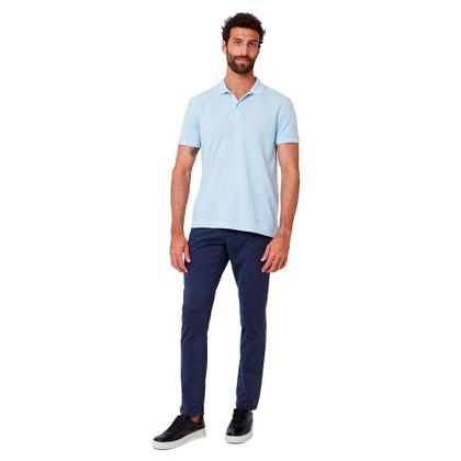 Imagem de Camisa Polo Dudalina Piquet Binado In24 Azul Claro Masculino