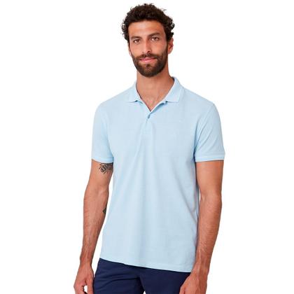 Imagem de Camisa Polo Dudalina Piquet Binado In24 Azul Claro Masculino