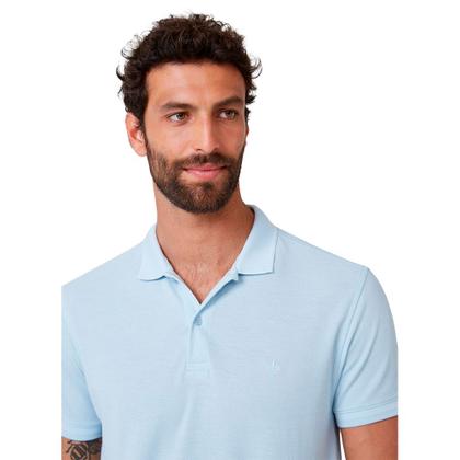 Imagem de Camisa Polo Dudalina Piquet Binado In24 Azul Claro Masculino