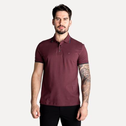 Imagem de Camisa Polo Ellus Melange Frisos Bordô