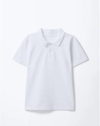 Imagem de Camisa polo infantil menino manga curta em piquet - branco