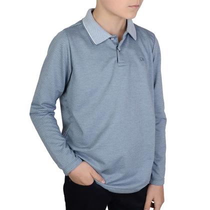 Imagem de Camisa Polo Infantil Menino Ogochi ML Slim Cinza - 007516