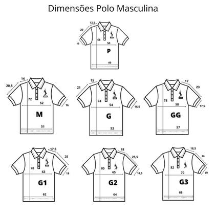 Camisa Polo Masculina Básica Piquet Algodão Confortável - John Pull Imagem de Camisa Polo Masculina Básica Piquet Algodão Confortável