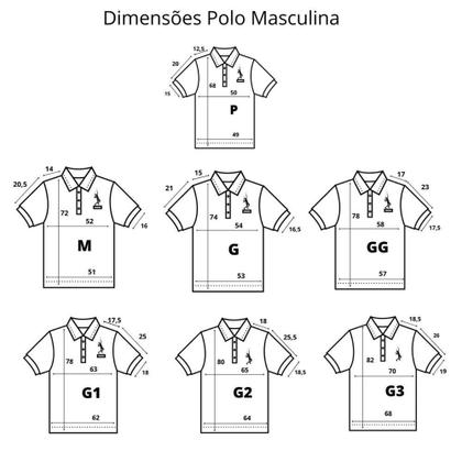 Imagem de Camisa Polo Masculina Básica Piquet Algodão Confortável