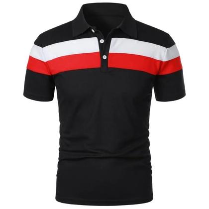 Imagem de Camisa Polo Masculina de Luxo - Manga Curta, Gola Virada, Verão
