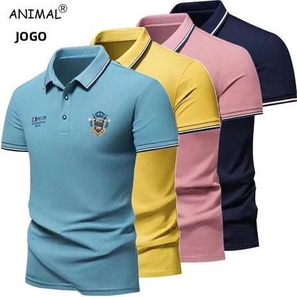 Imagem de Camisa Polo Masculina De Verão Leve E Respirável Com Bordado, Manga Curta, Casual, Estilo Streetwear