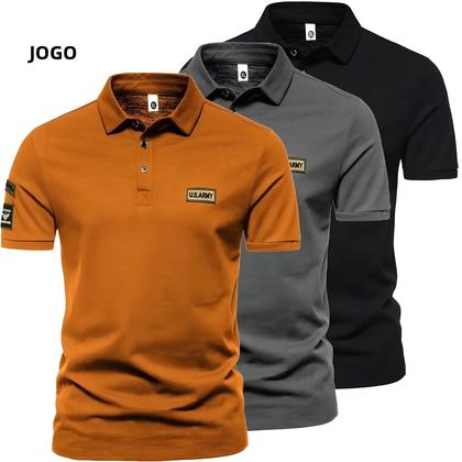 Imagem de Camisa Polo Masculina Manga Curta - Leve, Respirável e Bordada