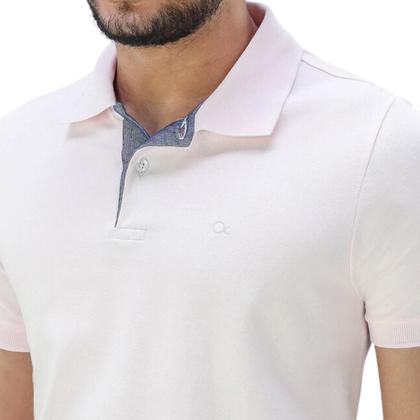 Imagem de Camisa Polo Masculina Ogochi Básica Slim Premium Rosa 150