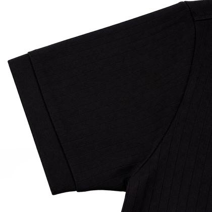 Imagem de Camisa Polo Masculina Reserva Slim Canelada Casual Algodão Com 3 Botões 102257 Cor:PretoTamanho:M