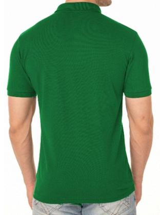 Imagem de Camisa Polo Masculina Verde Bandeira - Tecido Piquet 50% Algodão 50% Poliéster