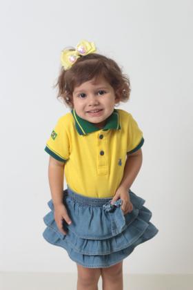 Imagem de Camisa Polo ou Body Polo Infantil Amarela Canarinho