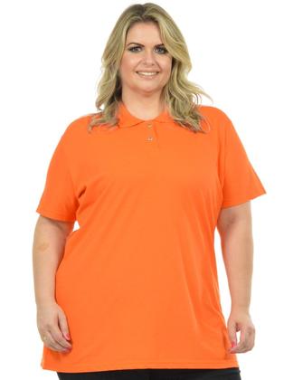 Imagem de Camisa polo piquet feminina plus size fenomenal