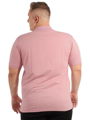 Imagem de Camisa Polo Plus Size Masculina Anistia com Zíper e Punho Rosa