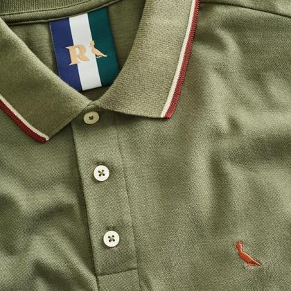 Imagem de Camisa Polo Reserva Friso Duplo Masculino Verde Oliva