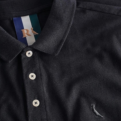 Imagem de Camisa Polo Reserva Piquet Classica Masculina Preta