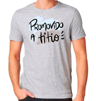 Imagem de Camisa promovido a titio camiseta tio presente raglan