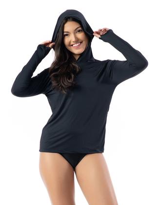 Imagem de Camisa Proteção Solar Uv Infantil Juvenil Com Touca/capuz