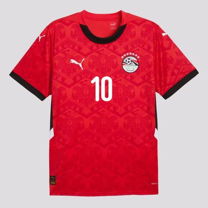Camisa Puma Egito Home 2025 10 M. Salah - Uniforme de Futebol