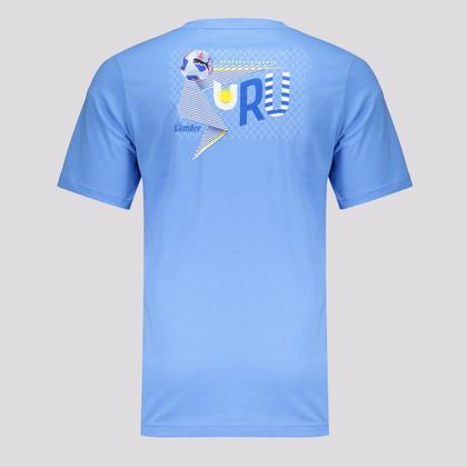 Camisa Puma Uruguai Conmebol Copa América 2024 Azul Imagem de Camisa Puma Uruguai Conmebol Copa América 2024 Azul