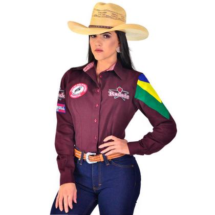 Imagem de Camisa Radade Feminina Bandeira Brasil Manga Longa Barretão