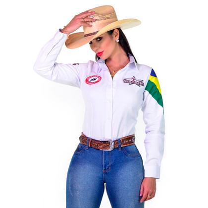 Imagem de Camisa Radade Feminina Bandeira Brasil Manga Longa Barretão