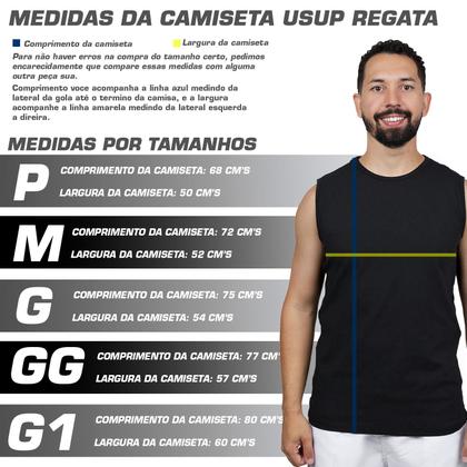 Imagem de Camisa Regata Masculina Camiseta Basica Para Ir A Praia Verão Tecido Com Elastano Fresco Sol