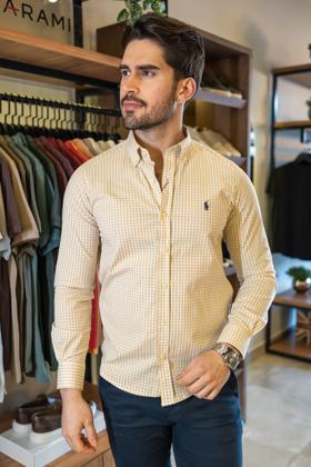 Imagem de Camisa RL Xadrez Slim Fit Bege
