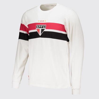 Imagem de Camisa São Paulo Retrô 2005 Manga Longa Branca