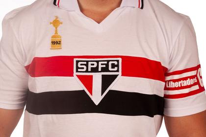 Imagem de Camisa São Paulo Retro Polo Capitão Libertadores 1992 Branco