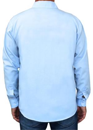Camisa Social adulto Manga Longa Masculina Com Bolso - Maximus Imagem de Camisa Social adulto Manga Longa Masculina Com Bolso
