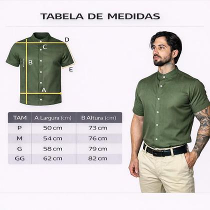 Imagem de Camisa Social Branca Lisa Masculina Manga Curta Slim Fit