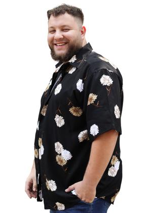 Imagem de Camisa Social Estampada Floral Adulto Masculina 