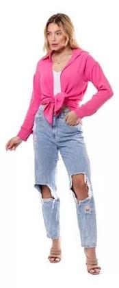 Imagem de Camisa Social Feminina de Botão Manga Longa Estilo Alfaiataria para Trabalho, Escritório Blu-006