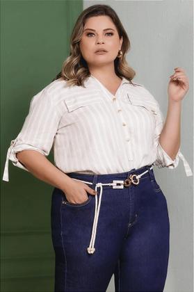 Imagem de Camisa Social Feminina Fio Lurex Antonela da Manifesto - Elegante e Sofisticada