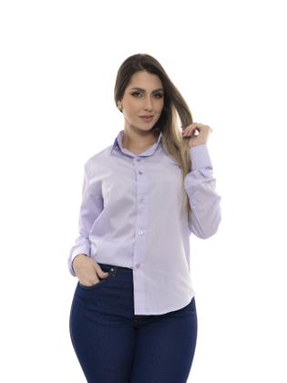 Imagem de Camisa Social Feminina Manga Longa Slim Lilás
