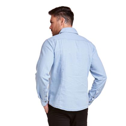 Imagem de Camisa Social Jeans Masculina Premium