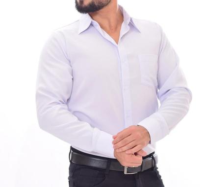 Imagem de Camisa Social Manga Longa Masculina Slim Fit Luxo