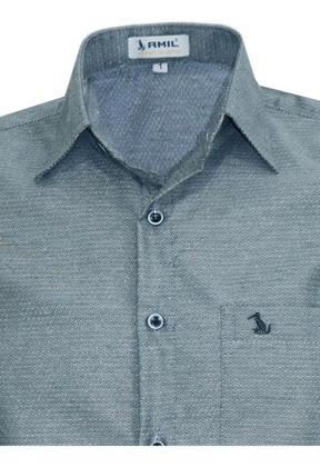 Imagem de Camisa Social Maquinetado Amil Comfort Com Bolso Passa Fácil 1913