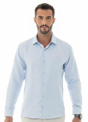 Imagem de Camisa Social Masc. Slim Fit Easy Care Arrow - Azul CLaro 